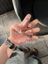 JL Glitter's unique handcrafted nail art with French carvings has gone viral on Instagram. Handcrafted nail art design Specification image